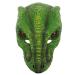 Holidyoyo dinosaur mask funny mask PU dino mask Realistic animal head mask dinosaur toys Halloween dinosaur cosplay costume Requisite masquerade mask green