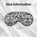 Silver Geometric Soft Sleep Eye Mask | Breathable Eye Patch for Women | Perfect for Travel & Relaxation - Buy Online on GoSupps.com