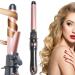 2024 Newest 28mm/1.1 inch Automatic Curling Wand Rotating Curling Iron for Long Short Hair Automatic Hair Curler with LED Display Professional Hair Waver Hair Styling Irons Fast Heating Wand Rose Gold