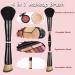 4 in 1 Travel Makeup Brush Set - Compact All-in-One Makeup Brush for Powder Blush Foundation & Eyeshadow - Black - Buy Online on GoSupps.com