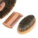 Premium Men's Beard & Mustache Oval Brush - High-Quality Wooden Care Kit for Facial Hair Grooming - Buy Online on GoSupps.com