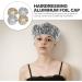 Minkissy 4Pcs Deep Conditioning Heat Cap Aluminum Foil Shower Caps - Home and Salon Uses | 30x30x0.5cm - Golden Silver - Buy Online on GoSupps.com