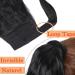 20 Inch Dark Black Wavy Wrap Around Synthetic Ponytail Extension - Corn Wave Yaki Curly Style - Buy Online on GoSupps.com