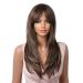 HAIRCUBE 23-Inch Long Brown Layered Synthetic Wig for Women with Highlights - Shop Internationally! - Buy Online on GoSupps.com