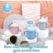 Mimorou 4-Piece Silicone Sippy Cup Set | No Spill Soft Spout Cups for 6-Month-Olds | Dishwasher & Microwave Safe | 5 oz/150ml - Buy Online on GoSupps.com