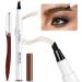 CUTEBEY Eyebrows Pen - Microblading Brow Pen with Micro-Fork Tip Applicator for Easy Use, Microblading Eyebrow Pen Creates Natural Looking Eyebrow Long Lasting for All Day Waterproof and Smudge-proof(Brown) Pack of 1