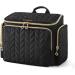 BAGSMART Travel Toiletry Bag  Makeup Cosmetic Travel Bag with Handle - Black - Large Wide