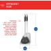 Clorox Toilet Plunger and Bowl Brush Combo Set with Caddy - White/Gray - 1-Pack - Buy Online on GoSupps.com
