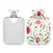 Mnsruu Hot Water Bottle with Soft Cover Spring Flower Hot Water Bottle Great Gift for Women Kids Christmas 2L