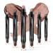 LUXAZA 6 PCS Neutral and Brown Metallic Eyeshadow Stick Shimmer Cream Eyeshadow Pencil Crayon Champagne Eye Brightener Stick Highlighter Makeup Pro Waterproof & Long Lasting Eyeshadow Stick Sets B01-Brown Neutral