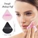 2 Pack Triangle Velour Makeup Powder Puffs | Soft Face Powder Puff for Setting Loose Powder | Beauty Powderpuff for Under Eye | Black+Pink - Buy Online on GoSupps.com
