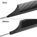 2 Pack Tail Comb Carbon Fiber Stainless Steel Pintail and Heat Resistant Rat Teasing Comb for Daughter Women Black - Buy Online on GoSupps.com