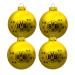Borussia Dortmund BVB Christmas tree balls (set of 4) Christmas decoration yellow one size single