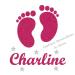 Petits pieds personnalis toiles pr nom patch paillet