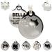Stainless Steel Cat ID Tags - Engraved Personalized Cat Tags Includes up to 4 Lines of Text for Cat Round Moon