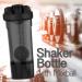 Artoid Mode 720ml Inspirational Protein Shaker Bottle - Twist & Lock Protein Box - BPA Free Black/Grey - Buy Online on GoSupps.com