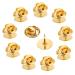 100 Pack Butterfly Clutch with 10MM Blank Pins CBTONE Gold Tie Tacks Blank Pins with Clutch Back for Craft Making Badge Insignia Citation Bars Service Bars Toy Pins and Jewelry Making