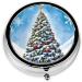 Christmas Trees Pill Box | 3 Compartment Portable Travel Medicine Organizer | Mini Decorative Pocket Purse for Vitamins & Tablets - Buy Online on GoSupps.com