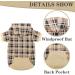 EXPAWLORER Plaid Dog Hoodie - British Style Soft Sweater Warm Dog Sweatshirt with Dog Lead Hole Hooded Cold Weather Clothes Outfits Winter Coat for Small Medium Large Dogs M Beige - Buy Online on GoSupps.com