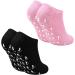 Moisturizing Gel Socks - 2 Pairs with Vitamin Infusion for Dry Skin Repair | Black & Pink Spa Socks - Buy Online on GoSupps.com