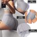 BURUNST High Waist Butt Lifting Yoga Shorts | Ruched Running Booty Shorts - Grey, Small - Buy Online on GoSupps.com