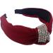 Topkids Accessories Diamante Knot Alice Bands Adult Women Hair Accessories for Women Hair Bands for Women Thick Headband Womens Headbands Head Bands Adult Women Wide Headbands (Red) - Buy Online on GoSupps.com