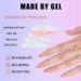 LADYING 24 Pcs Gradient Gel False Nails - Short Pink Almond Soft Gel Press On Nails with French Pattern & Nail Glue - Reusable Fake Nails for Women's Nail Art - Buy Online on GoSupps.com