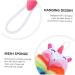 Minkissy Unicorn Shower Loofah for Kids | Bath Ball & Travel Case | Soft Scrubber & Baby Sponge | Pink Rubbing Shower Tools - Buy Online on GoSupps.com