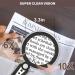 6X 10X Handheld Magnifying Glass with 12 LED Light, 3 Light Modes | Adjustable Brightness | USB Powered | Magnifier for Seniors Reading and Close Work - Buy Online on GoSupps.com
