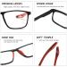 Hubeye TR90 Sport Reading Glasses for Men & Women - Flexible Anti-Blue Light Computer Glasses High-Quality Comfort Black/Gray 1.0 Diopters - Buy Online on GoSupps.com