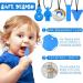 5Pcs Sensory Chew Necklace Blue Teether Chew Toys for Autistic Children | Anxiety Biting Needs Silicone Chewy Teether Toy - Food Grade Silicone for Kids Teething - Buy Online on GoSupps.com
