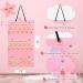 Baby Girl Headband Holder Organizer - Heart-Shaped Velvet Hangers - Light Pink - 12x21 Inch - Buy Online on GoSupps.com