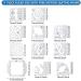Free Motion Quilting Template Rulers 14 Set with Quilting Frame - 3mm - Low Shank - 48pcs Non-Slip Grips Included - Buy Online on GoSupps.com