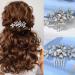 Nesloonp Silver Bride Wedding Hair Combs | Crystal Bridal Hair Crest & Pearl Headdresses | Rhinestone Hair Accessories for Women & Girls - Buy Online on GoSupps.com