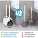 Bthiner 2 in 1 Toilet Brush and Plunger Set with Holder - Bathroom Accessories Combo for Deep Cleaning - Buy Online on GoSupps.com
