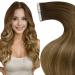LAAVOO TAPE Extensions Real Hair Balayage Brown Real Hair Extensions Tape Ombre Brown light brown dark blonde hair extension real hair extensions invisible smooth 30cm #6/8/14 30g 20PCS 30cm-20PCs 3.3 #6/8/14