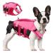Asenku Dogs Wowers for Small Medium Large Dogs adjustable & ripstop Dog chimney with handle and reflective for boating swimming surfing S pink