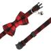 BANMODER Cat Collar Breakaway with Cute Bow Tie and Bell - Personalized Plaid & Flower Patterns - Adjustable Kitten Safety Collars - 1 or 2 Pack Gift (Red) - Buy Online on GoSupps.com