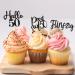 LOINFE Birthday Cupcake Toppers Pack of 24 Cake Toppers Birthday Happy Birthday 50 Years Cake Decoration Cake Decoration for Party Decoration Cake Decorations (Black) - Buy Online on GoSupps.com