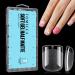 Tomicca Quadrat Artificial Nail tips 504 pieces gel tips for gelnail nail tips wrong nail French ultra short full cover nail tips for nail studios and diy nail art 12 sizes ultra short square