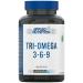Applied Nutrition Tri-Omega - Omega 3 6 9 Capsules Supplement with EPA & DHA Fatty Acids Fish Oil Flaxseed & Sunflower Oil