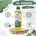 Pure & Natural Cold Pressed Castor Oil by Al Hawaj - 17.64 oz for Hair Eyelashes & Eyebrows - 100% Concentrated Crude Quality - Buy Online on GoSupps.com