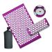 Dunlap massage cushion upgrade long nonlip acupressure pillow sensi massage matte kuznetSovs applicator back pain foot massager fitness pilat massage pillow (size: 3pc purple))