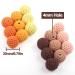 50PCS 20MM Crochet Teething Beads Kit in Khaki and Coffee Series - Baby Carriage Decoration and Jewelry Making Supplies with Cord and Needle - Buy Online on GoSupps.com