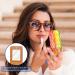 Travel Lipstick Organizer Case - Portable Makeup Bag with Mirror | Abstract Rainbow Stripes Design - Buy Online on GoSupps.com