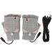 USB Heated Gloves Mens Fashion Office Work Fingerless Heating (Grey) - Buy Online on GoSupps.com