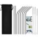 Jesykin 8 Pack Reusable Straws Metal Stainless Steel Straws with Case Cleaning Brush Long Drinking Straws for 30 oz and 20 oz Tumblers Yeti RTIC Dishwasher Safe