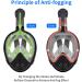 Vaincre 180 Full Face Snorkel Mask | Panoramic View Anti-Fog Anti-Leak | Adjustable Head Straps | Black Small/Medium | Ideal for Kids and Adults - Buy Online on GoSupps.com