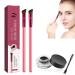 2Pcs Anjoize Eyebrow Kit Anjoize Eyebrow Brush Anjoize Eyebrow Pen 4d Laminated Brow Starter Kit Anjozie Eyebrow Grooming Kit with Waterproof Eyebrow Gel (Black)