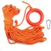 HZFLY Water Floating Lifesaving Rope 98.4FT | Outdoor Professional Throwing Rescue Rope with Safety Snap Hoop and Floating Ring | Orange - Buy Online on GoSupps.com
